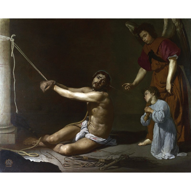 Πίνακας σε καμβά Diego Velázquez - Christ contemplated by the Christian Soul