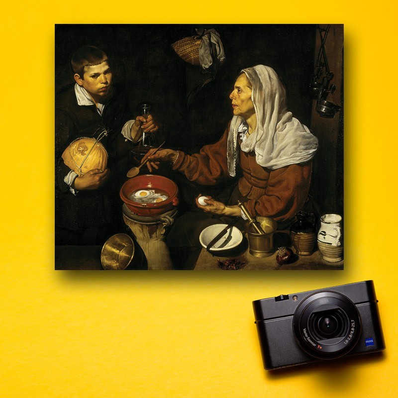 Πίνακας σε καμβά Diego Velázquez - Old Woman Frying Eggs