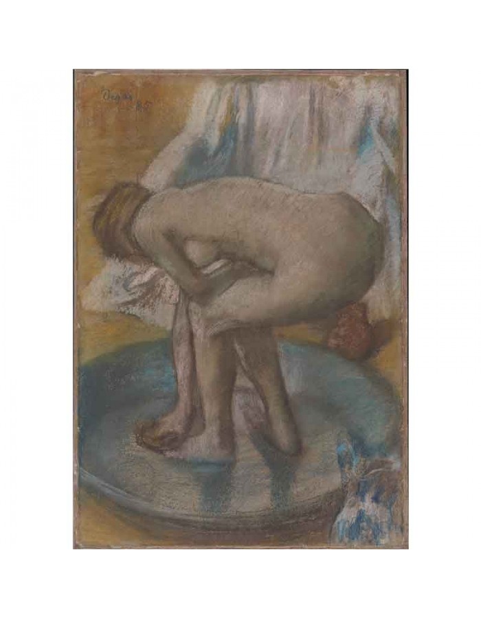 Πίνακας σε καμβά Edgar Degas - Woman Bathing in a Shallow Tub(1885)