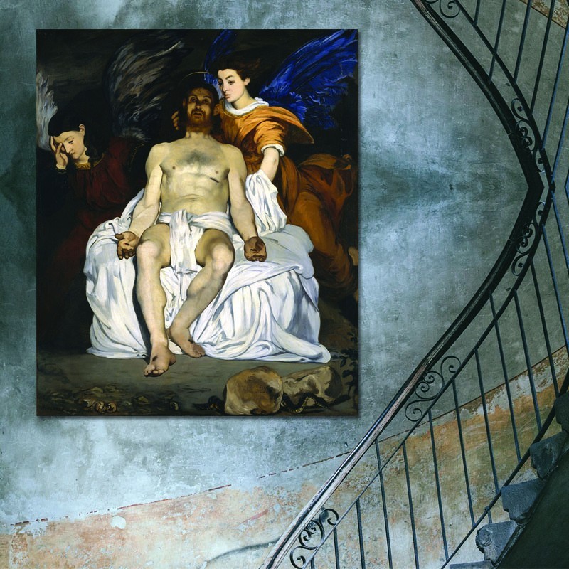Πίνακας σε καμβά Edouard Manet - Dead Christ with Angels