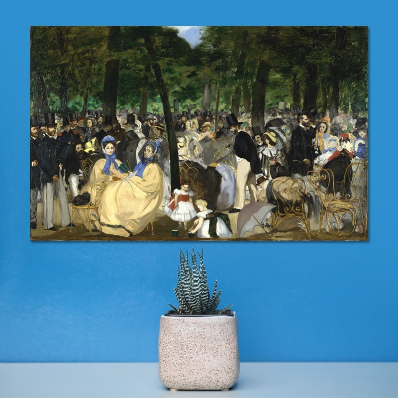 Πίνακας σε καμβά Edouard Manet - Music in the Tuileries Garden