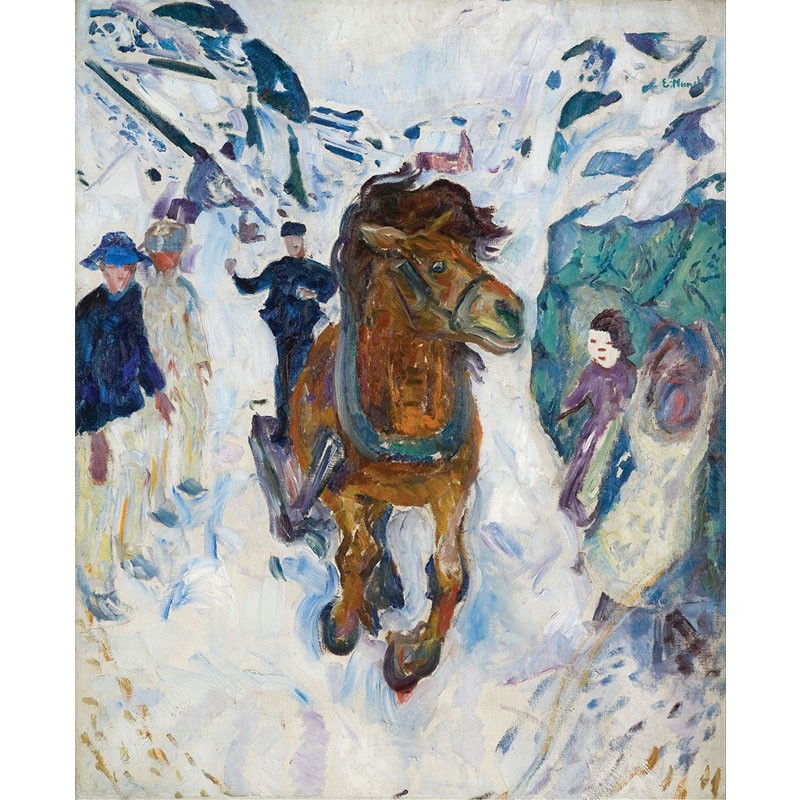 Πίνακας σε καμβά Edvard Munch - Galloping Horse