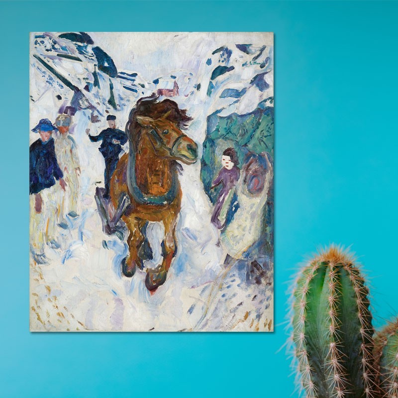Πίνακας σε καμβά Edvard Munch - Galloping Horse