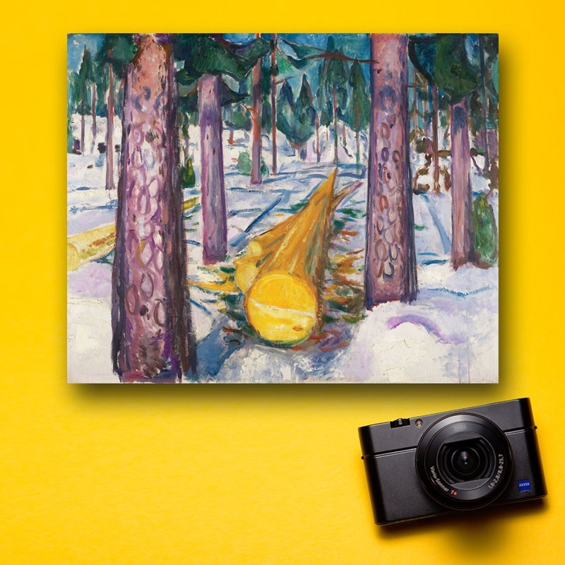 Πίνακας σε καμβά Edvard Munch - The Yellow Log