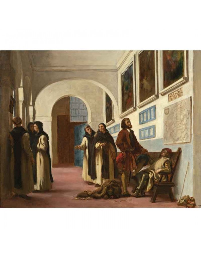 Πίνακας σε καμβά Eugene Delacroix - Columbus and His Son at La Rábida - 1838
