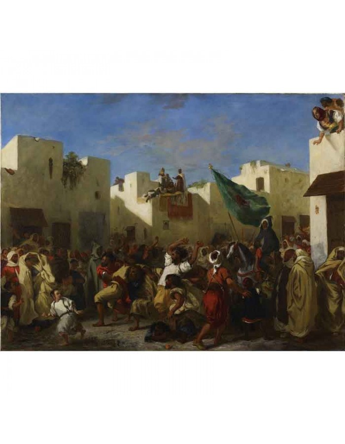 Πίνακας σε καμβά Eugène Delacroix - Fanatics of Tangier - 1838