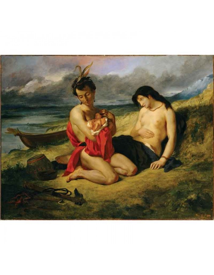Πίνακας σε καμβά Eugène Delacroix - The Natchez - 1835