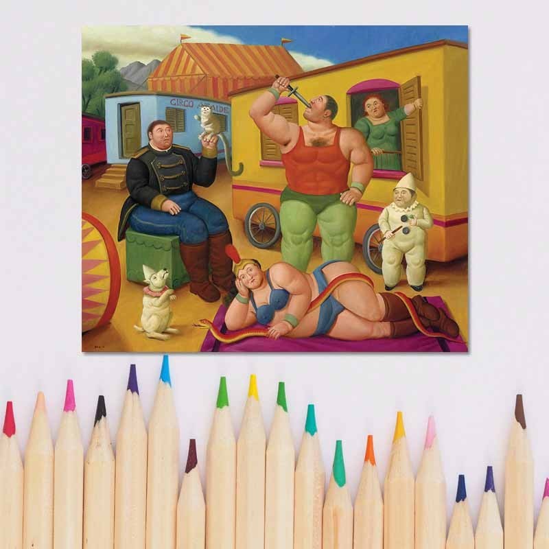 Πίνακας σε καμβά Fernando Botero - Circus People