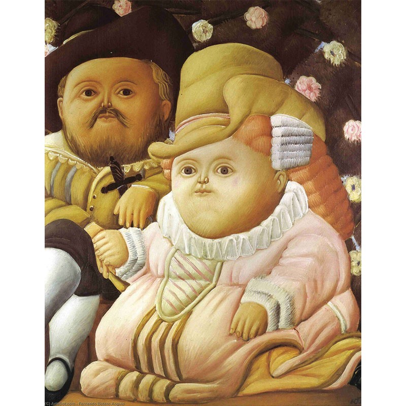 Πίνακας σε καμβά Fernando Βotero - Αngulo Rubens and his wife