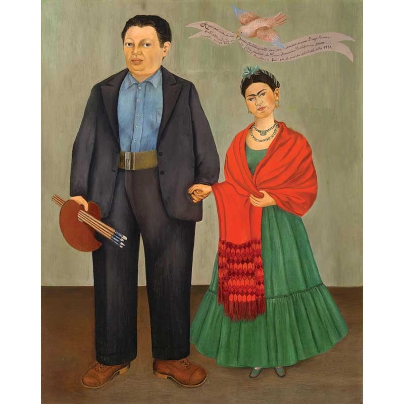 Πίνακας σε καμβά Frida Kahlo - Frida and Diego Rivera