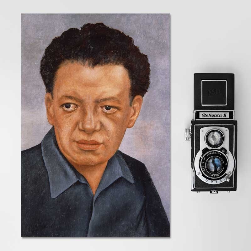 Πίνακας σε καμβά Frida Kahlo - Portait of Diego Rivera