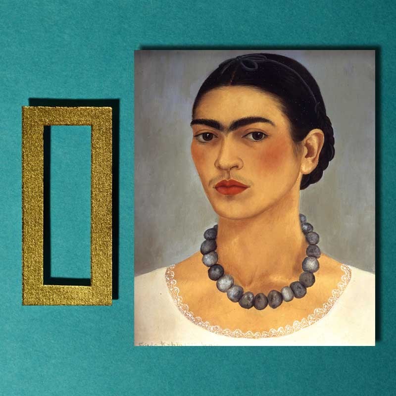 Πίνακας σε καμβά Frida Kahlo - Selfportrait with Necklace