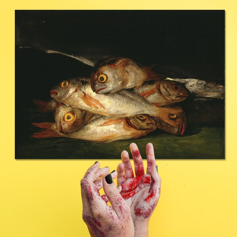 Πίνακας σε καμβά Goya - Still Life with Golden Bream_275x196