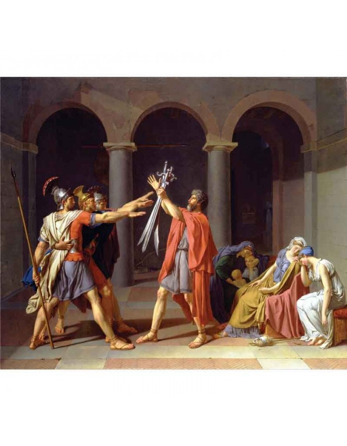 Πίνακας σε καμβά Jacques Louis David - Oath of the Horatii - 1786