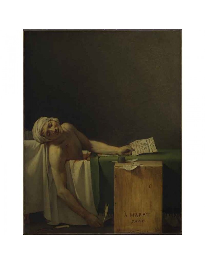 Πίνακας σε καμβά Jacques Louis David - The Death of Marat - 1793