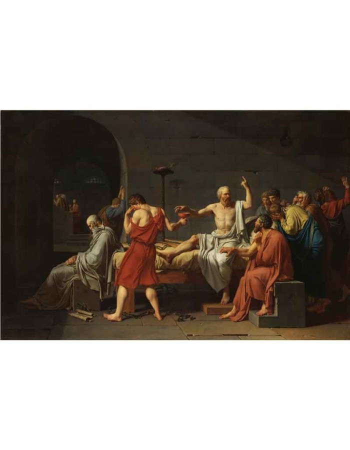 Πίνακας σε καμβά Jacques Louis David - The Death of Socrates - 1787