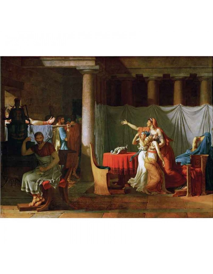 Πίνακας σε καμβά Jacques Louis David - The Lictors Bring to Brutus the Bodies of His Sons - 1789