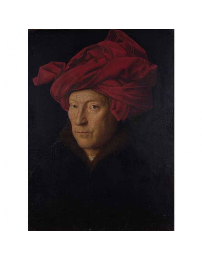 Πίνακας σε καμβά Jan van Eyck - Portrait of a Man in a Turban