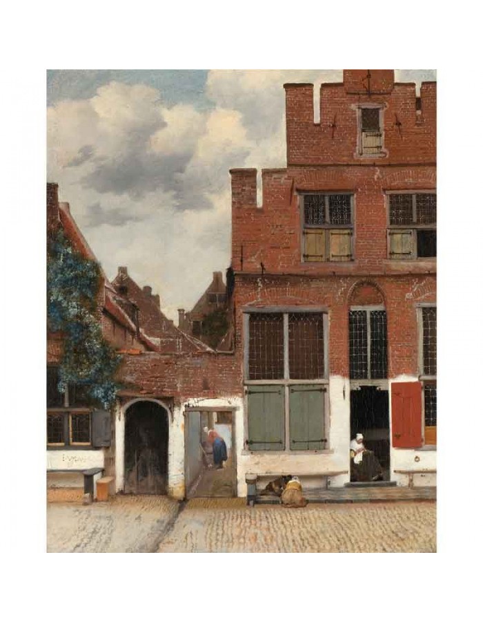 Πίνακας σε καμβά Johannes Vermeer - The Little Street - 1657