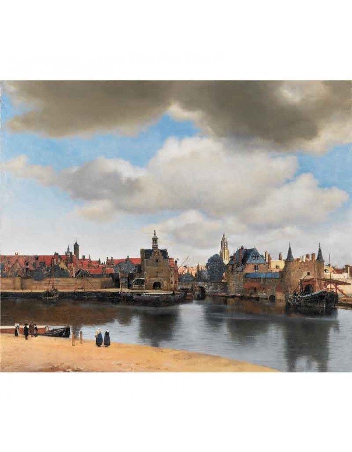 Πίνακας σε καμβά Johannes Vermeer - View of Delft