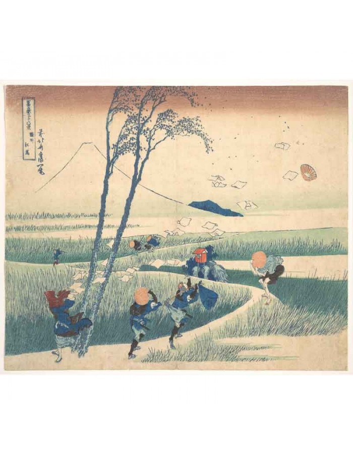 Πίνακας σε καμβά Katsushika Hokusai - Ejiri in Suruga Province