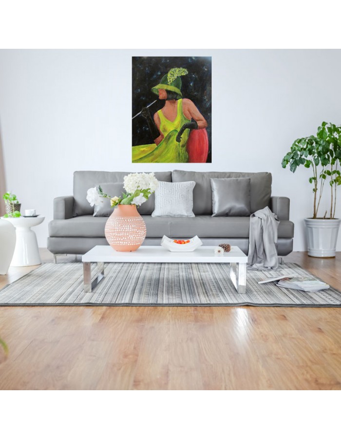 Πίνακας σε καμβά Lady in green