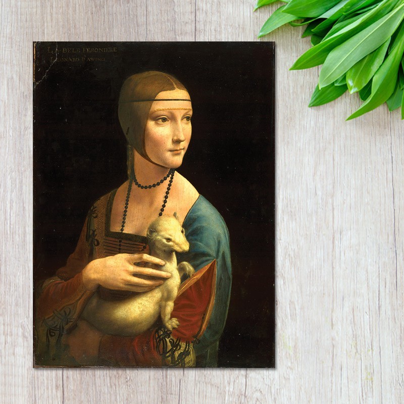 Πίνακας σε καμβά Leonardo da Vinci - Dama con l ermellino