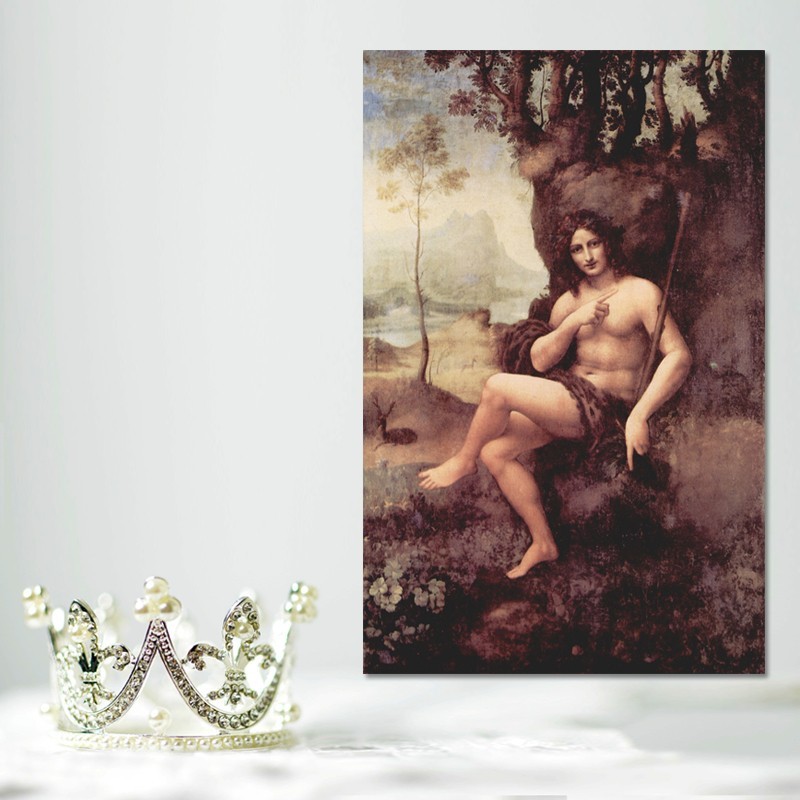 Πίνακας σε καμβά Leonardo da Vinci - God Dionisos
