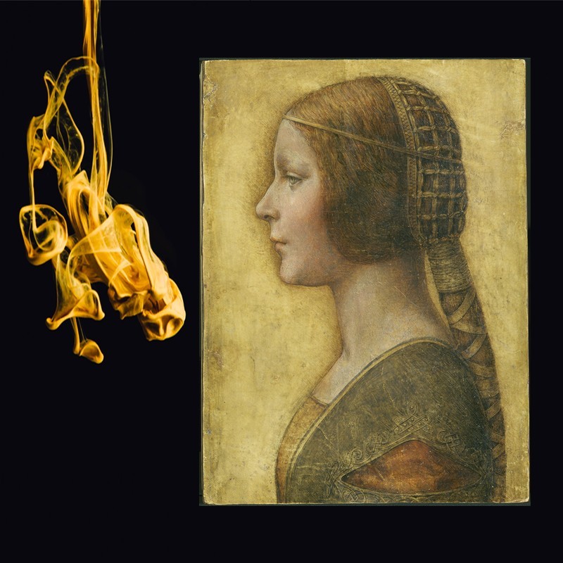 Πίνακας σε καμβά Leonardo da Vinci - Profile of a Young Fiancee