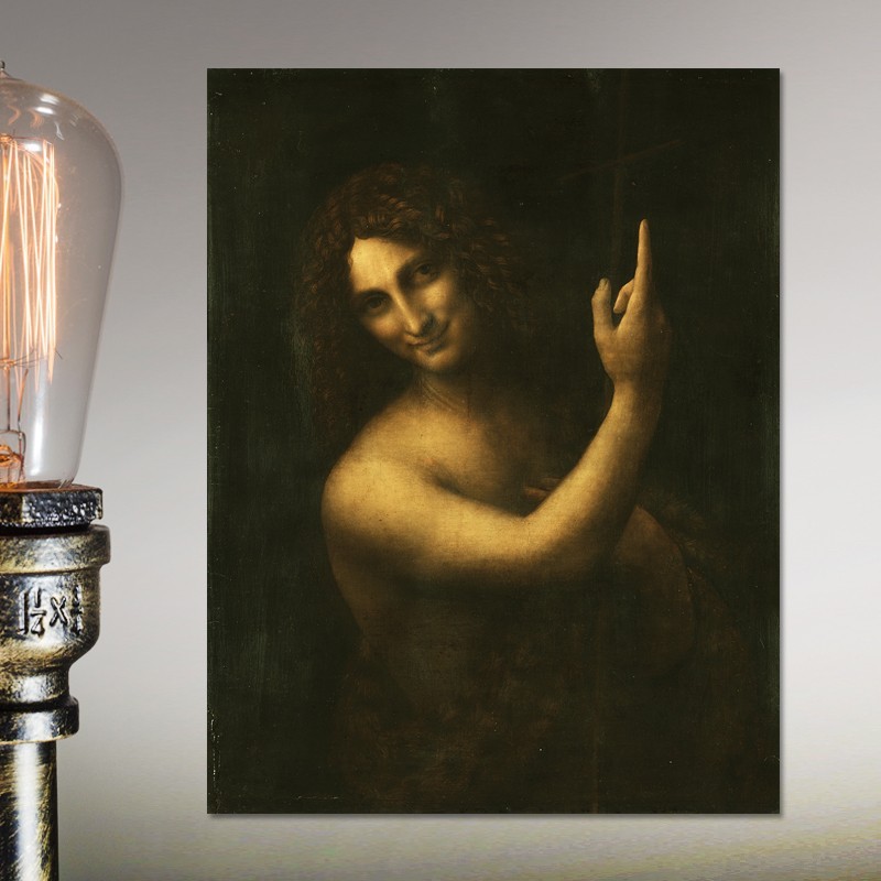 Πίνακας σε καμβά Leonardo da Vinci - Saint John the Baptist