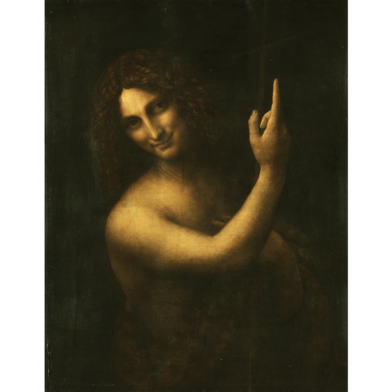 Πίνακας σε καμβά Leonardo da Vinci - Saint John the Baptist