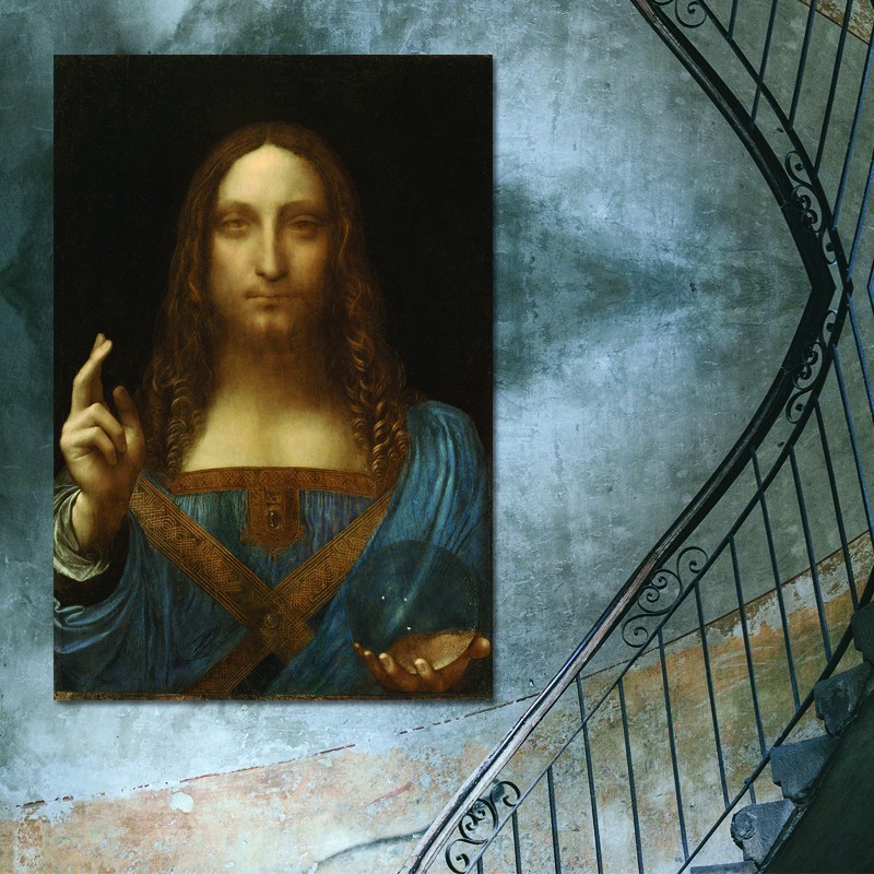 Πίνακας σε καμβά Leonardo da Vinci - Salvator Mundi
