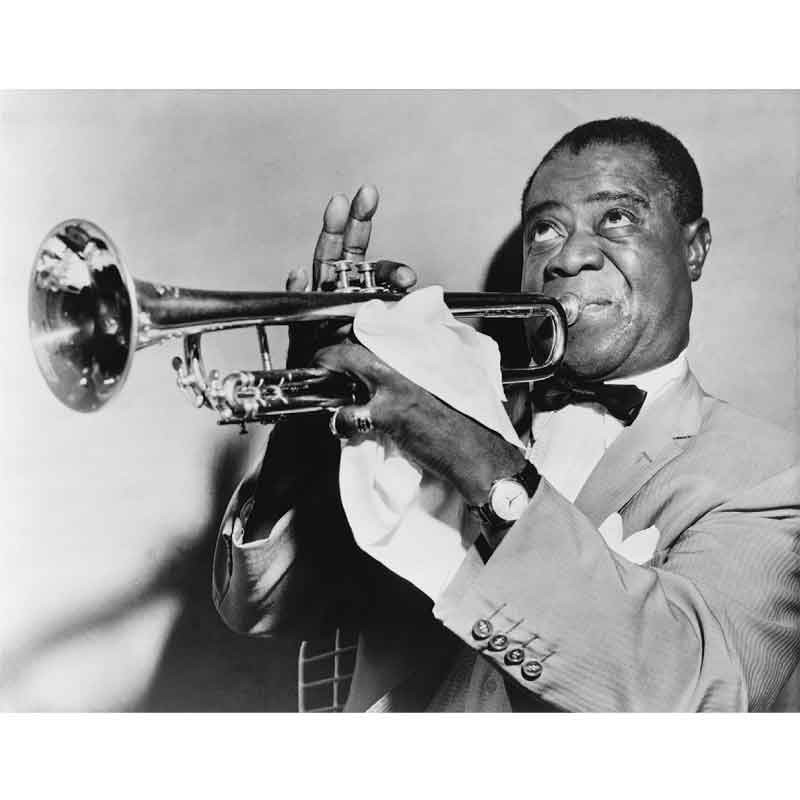 Πίνακας σε καμβά Louis Armstrong with his Sax