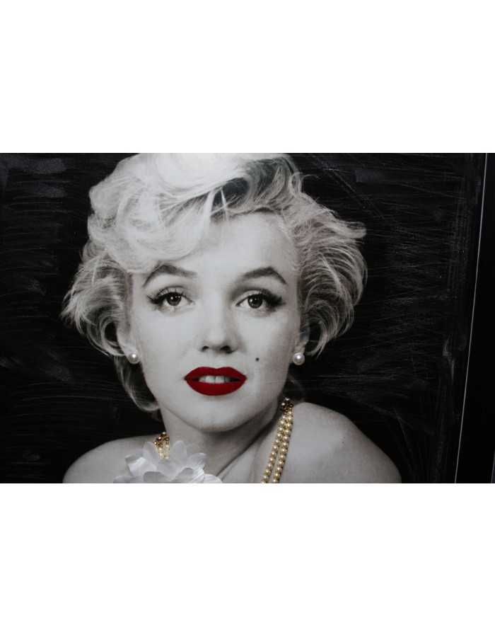 Πίνακας σε καμβά Marilyn Monroe πέρλες