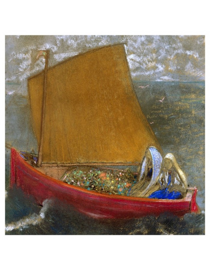 Πίνακας σε καμβά με Θάλασσα με βαρκούλα
