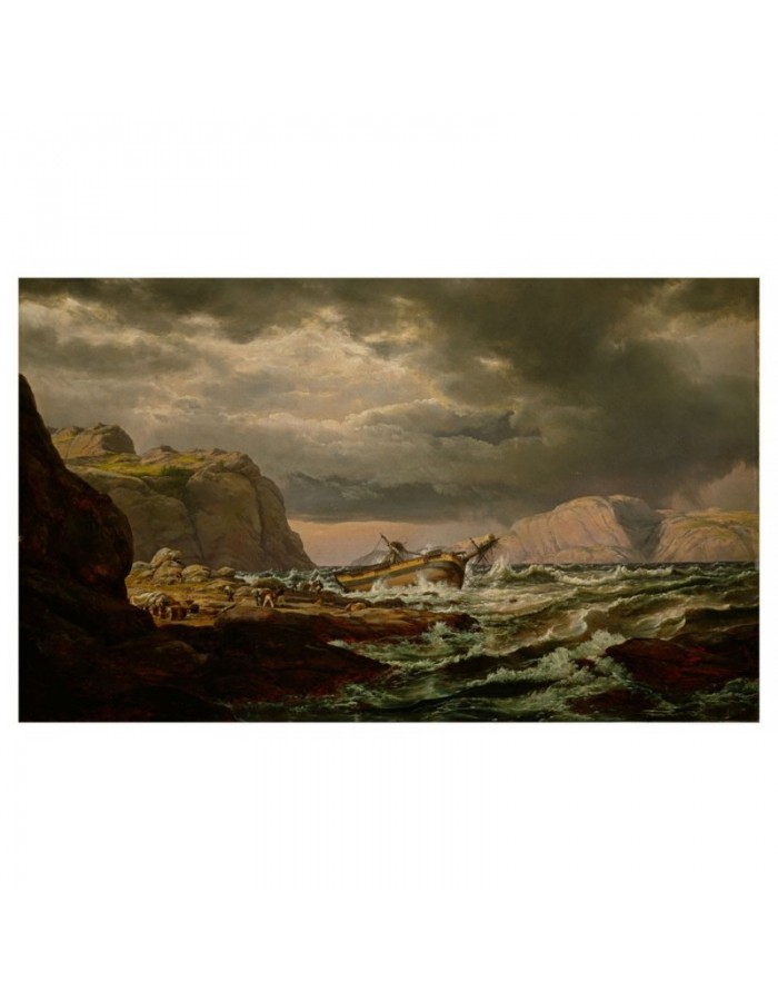 Πίνακας σε καμβά με Θάλασσα Ναυάγιο