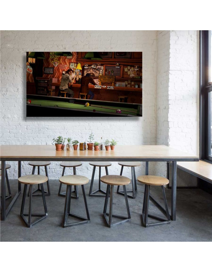 Πίνακας σε καμβά με BILLIARD BAR