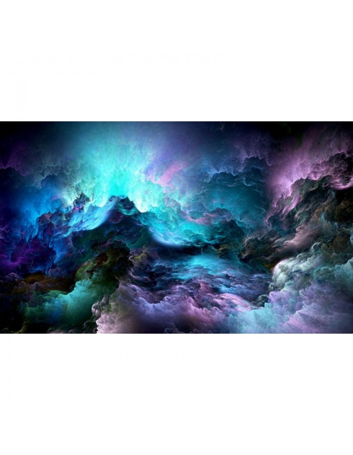Πίνακας σε καμβά με διάστημα με πολύχρωμα σύννεφα