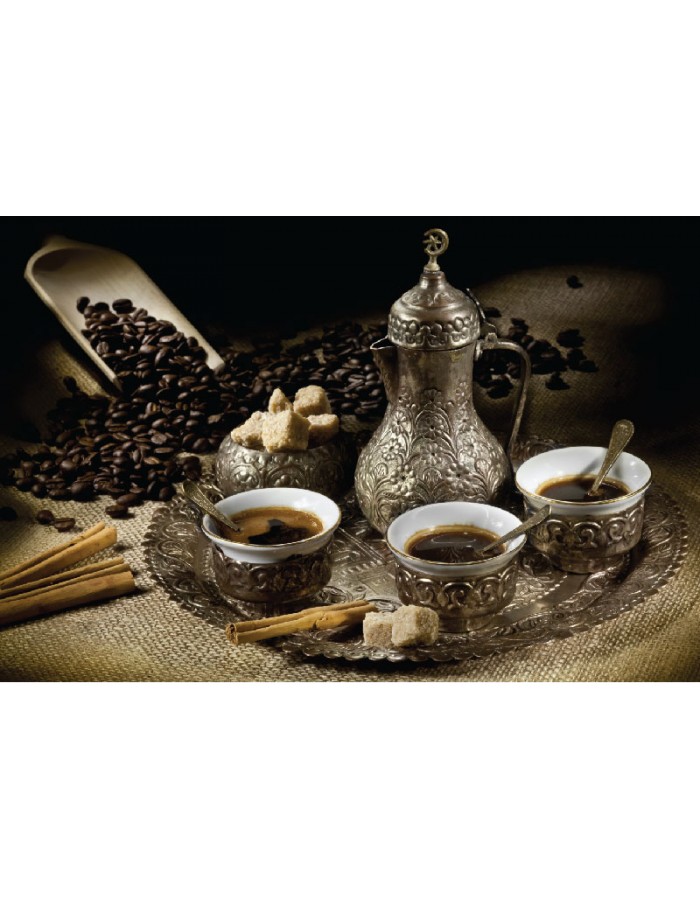 Πίνακας σε καμβά με φαγητά τούρκικος καφές