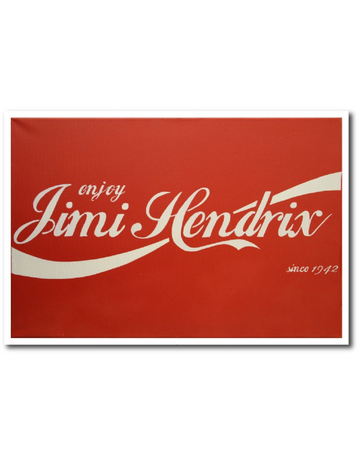 Πίνακας σε καμβά με μουσική Jimi Hedrix Coca Cola