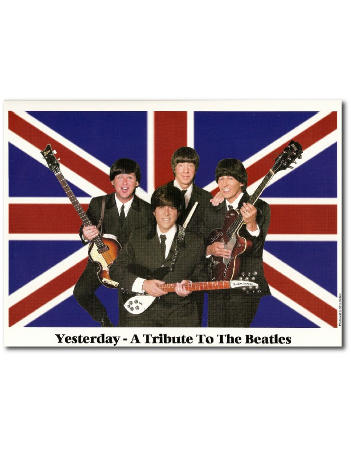 Πίνακας σε καμβά με μουσική με τους Beatles English Flag