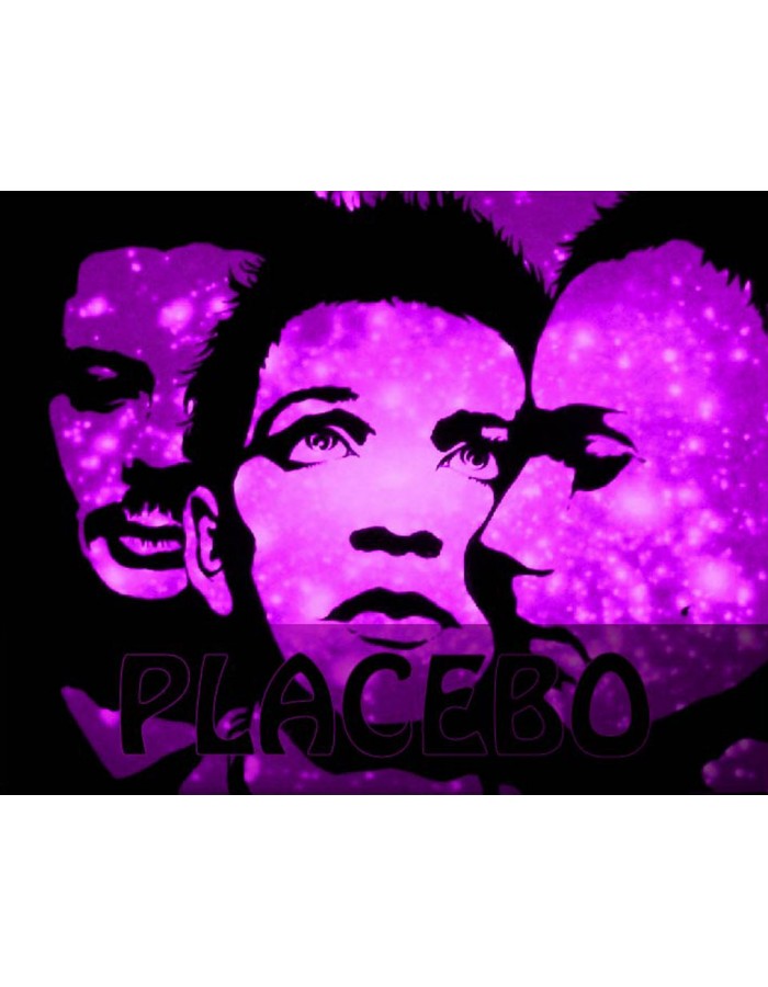 Πίνακας σε καμβά με μουσική με τους Placebo in Purple