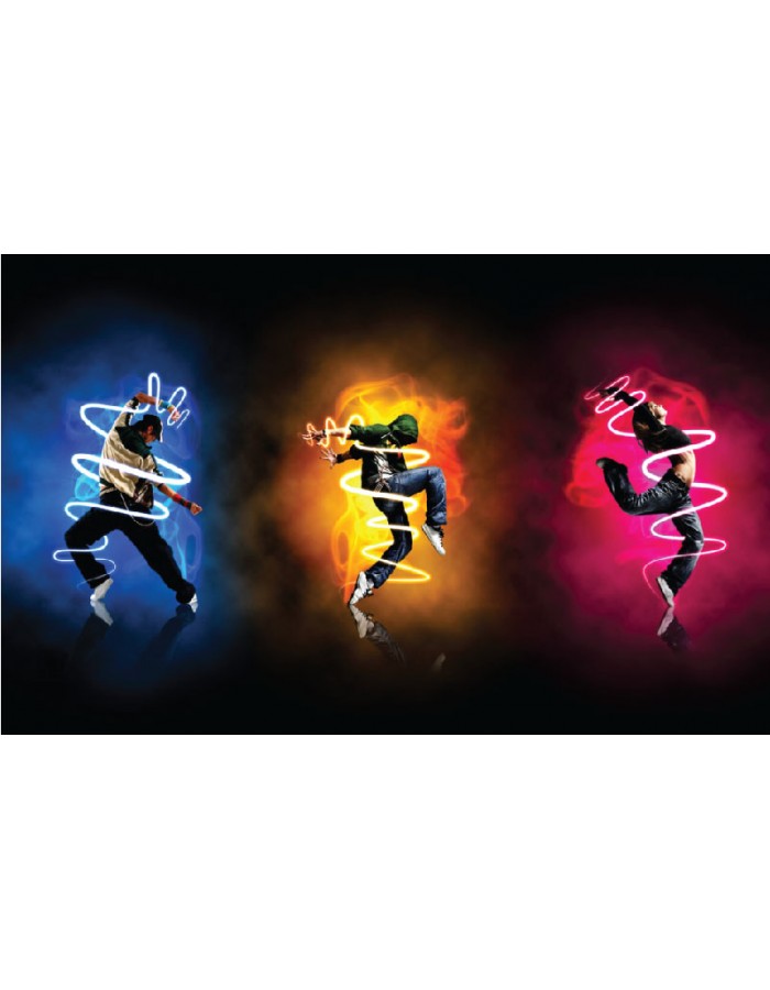 Πίνακας σε καμβά με μουσική Neon Dancers