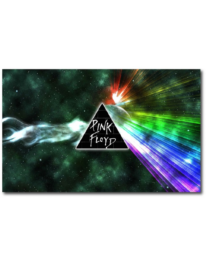 Πίνακας σε καμβά με μουσική Pink Floyd green triangle
