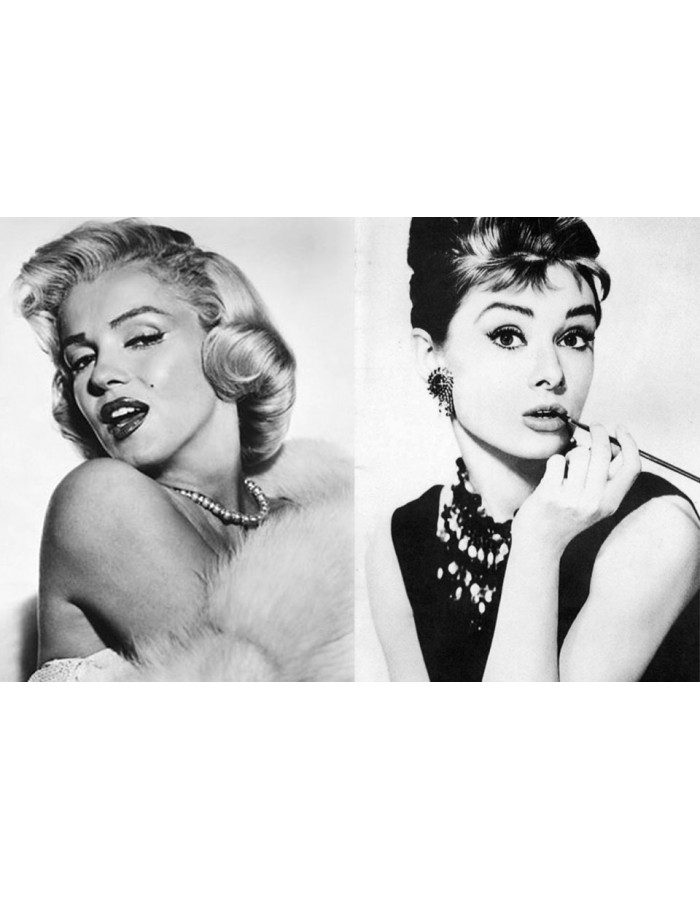 Πίνακας σε καμβά με τις Audrey Hepburn & Marilyn Monroe