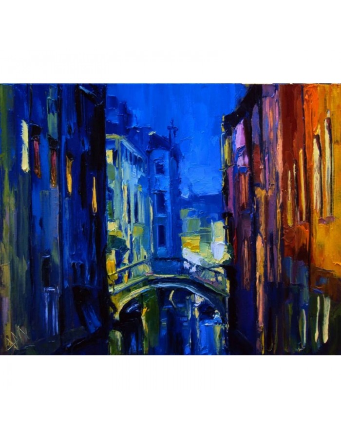 Πίνακας σε καμβά με Ζωγραφική After Hours In Venice