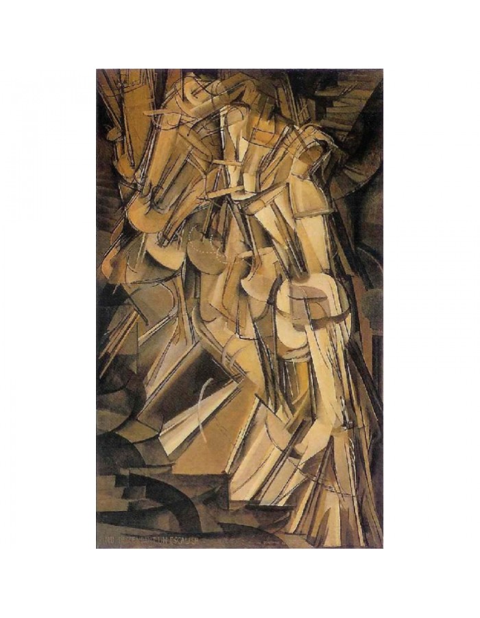 Πίνακας σε καμβά με Ζωγραφική Duchamp Nude descending