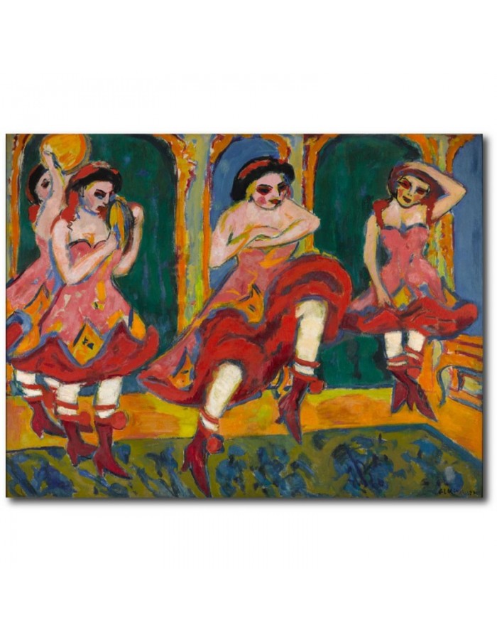 Πίνακας σε καμβά με Ζωγραφική Ernst Ludwig Kirchner Czardas dancers