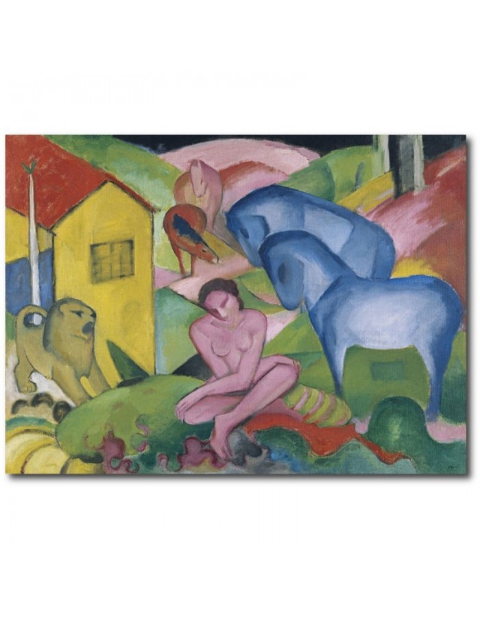 Πίνακας σε καμβά με Ζωγραφική Franz Marc Der Traum