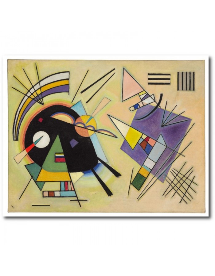 Πίνακας σε καμβά με Ζωγραφική Kandinsky Schwarz undviolet